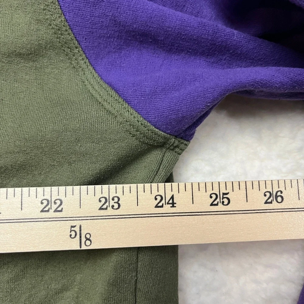 Champion Sweatshirt Mens‎ XL Green Purple AW966H Colorblock Crewneck Pullover
